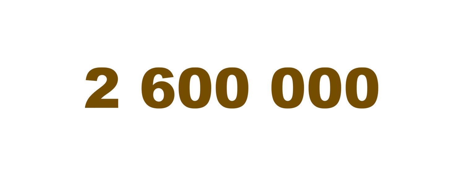 2 600 000 